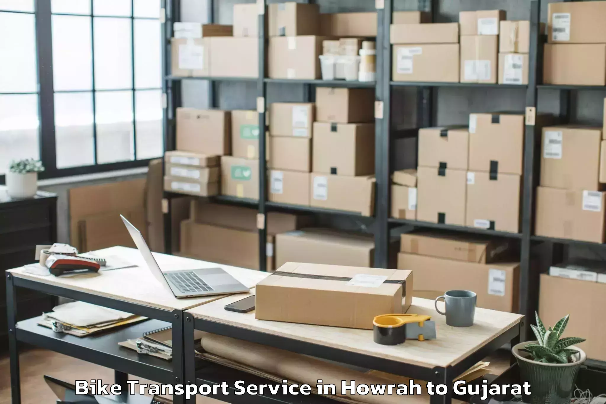 Book Howrah to Surat City Bike Transport Online